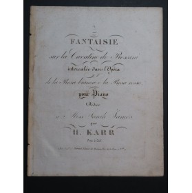 KARR Henry Fantaisie Cavatine Rossini Piano ca1820