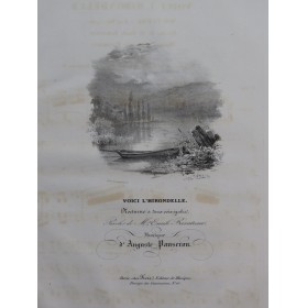 PANSERON Auguste Voici L'Hirondelle Chant Piano ca1830