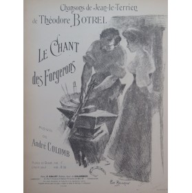 COLOMB André Le Chant des Forgerons Chant Piano ca1900