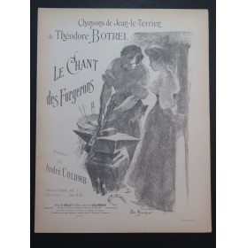 COLOMB André Le Chant des Forgerons Chant Piano ca1900