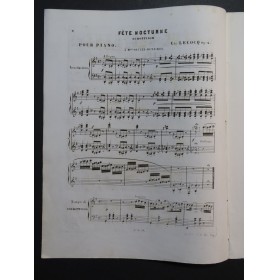 LECOCQ Charles Fête Nocturne Piano XIXe siècle