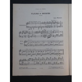 WALDTEUFEL Émile Fleurs et Baisers Piano 1904