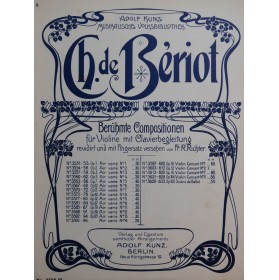 DE BÉRIOT Charles Air Varié No 12 op 88 Violon Piano