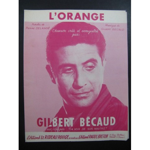 Gilbert BECAUD L'Orange Chanson