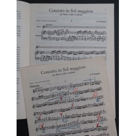 PERGOLESI G. B. Concerto in Sol Maggiore Piano Flute 1954