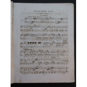 ROSSINI G. Guillaume Tell Opéra Piano Chant ca1830