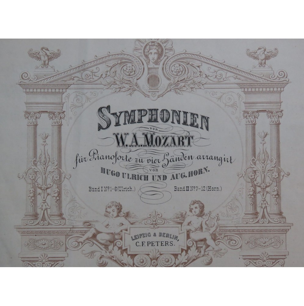 MOZART W. A. Symphonien BEETHOVEN Septuor Quatuor Piano 4 mains