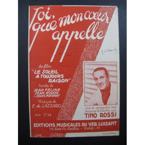 Toi que mon coeur appelle Tino Rossi 1941
