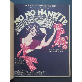 YOUMANS Vincent No No Nanette Opérette Chant Piano 1926