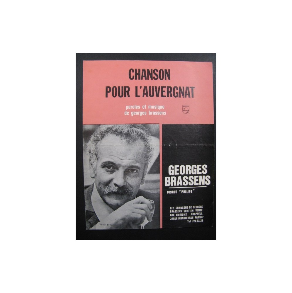 Chanson pour l'Auvergnat Georges Brassens 1954