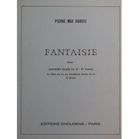 DUBOIS Pierre Max Fantaisie Saxhorn ou Tuba ou Trombone Piano 1965