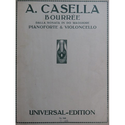 CASELLA Alfredo Bourrée Piano Violoncelle