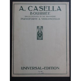 CASELLA Alfredo Bourrée Piano Violoncelle