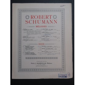 SCHUMANN Robert Larmes Secrètes op 35 Chant Piano ca1903