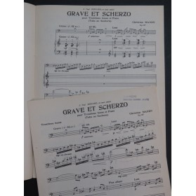 MANEN Christian Grave et Scherzo Piano Trombone 1978