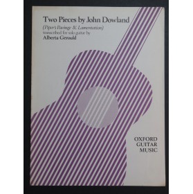 DOWLAND John Two Pieces For Guitar 1975