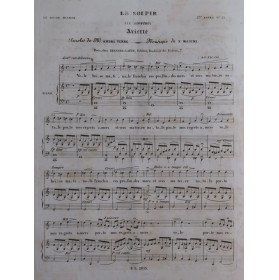 MASINI F. Le Soupir Chant Piano ca1840