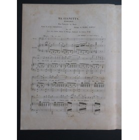 MARTIN Désiré Ma Gianetta Chant Piano ca1840