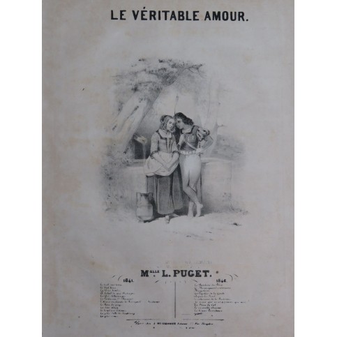 PUGET Loïsa Le Véritable Amour Chant Piano 1842