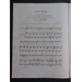 PANSERON Auguste Petit Blanc Chant Piano ca1830