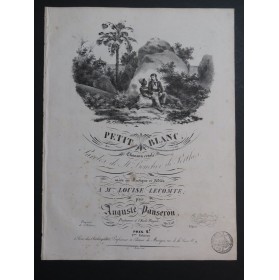 PANSERON Auguste Petit Blanc Chant Piano ca1830