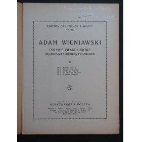 WIENIAWSKI Adam Polskie Piesni Ludowe No 2 Chant Piano 1926
