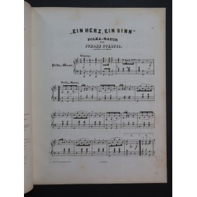 STRAUSS Johann Ein Herz Ein Sinn Piano ca1868