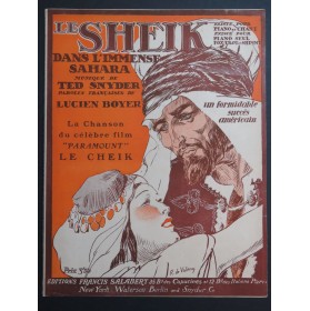 SNYDER Ted Le Sheik Chant Piano 1921