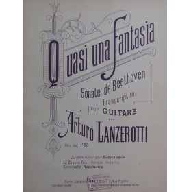 BEETHOVEN Sonate op 27 No 2 Quasi Una Fantasia Guitare