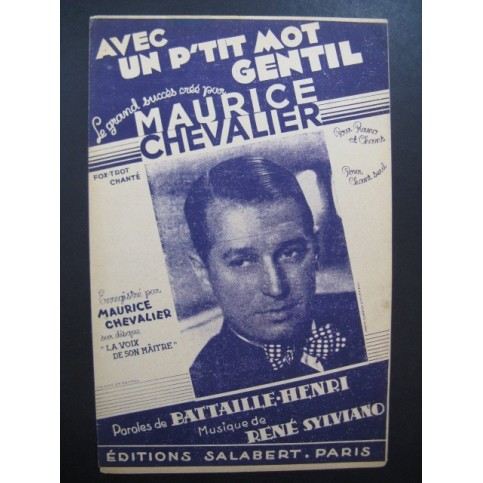 Avec un p'tit mot gentil Maurice Chevalier 1938