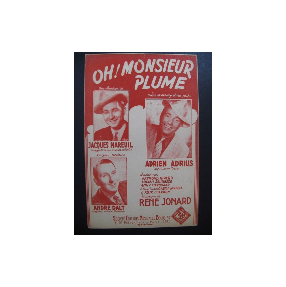 Oh ! Monsieur Plume Swing Fox Chanson 1947