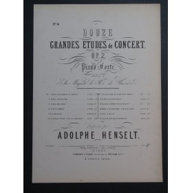 HENSELT Adolphe Repos d'Amour Piano XIXe