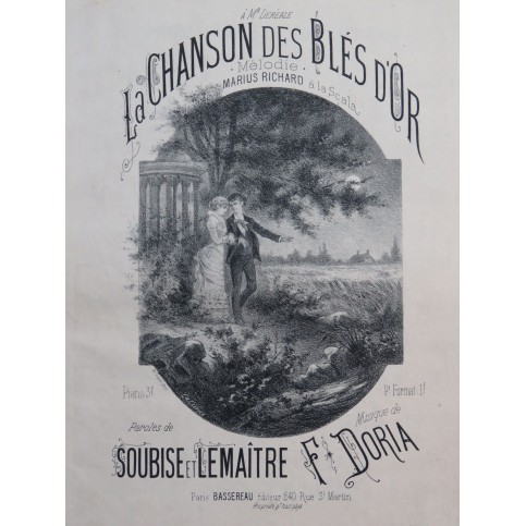 DORIA F. La Chanson des Blés d'Or Chant Piano XIXe siècle
