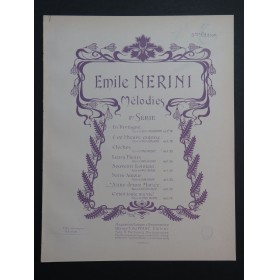 NERINI Émile A une jeune mariée Chant Piano