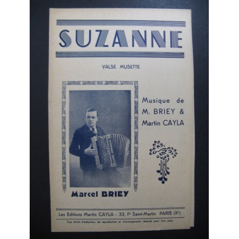 Suzanne Valse Musette Marcel Briey Accordéon