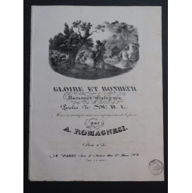 ROMAGNESI A. Gloire et Bonheur Chant Piano ca1830