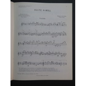 DE VISÉE Robert Suite H-Moll Guitare 1973