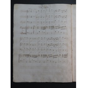 COURTIN Henri Gloria in Excelsis Deo Manuscrit Chant Orgue ou Piano XIXe