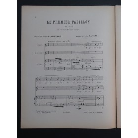 GASTINEL Léon Le Premier Papillon Chant Piano ca1885