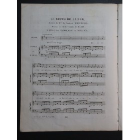 MARIN Le Refus du Baiser Chant Piano ou Harpe ca1830