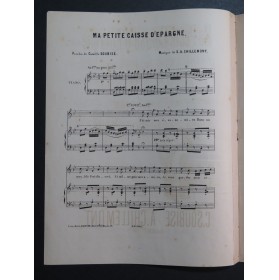 CHILLEMONT A. Ma Petite Caisse d'Epargne Chant Piano ca1880