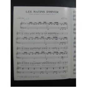 Les Matins d'Hiver Gérard Lenorman Chant Piano 1972