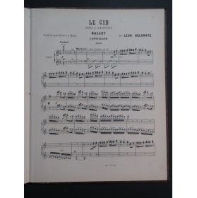 MASSENET Jules Le Cid Ballet Piano 4 mains 1895