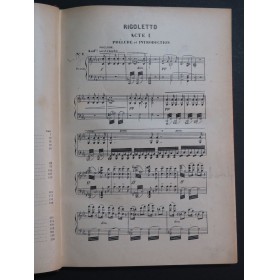 VERDI Giuseppe Rigoletto Opéra Piano Chant ca1890