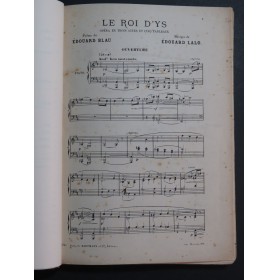 LALO Edouard Le Roi d'Ys Opéra Chant Piano