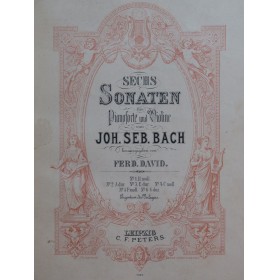 BACH J. S. Sechs Sonaten Sonates Piano Violon