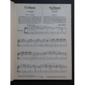 D'ALBERT Eugen Tiefland Opéra Chant Piano 1903