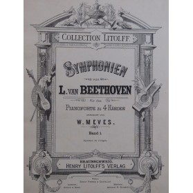 BEETHOVEN Symphonies Symphonien 1 à 5 pour Piano 4 mains