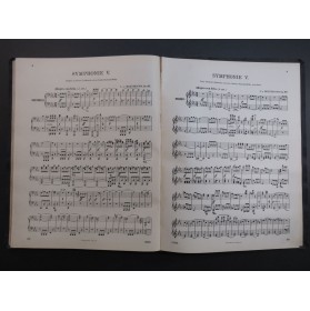 BEETHOVEN Symphonies Symphonien 1 à 5 pour Piano 4 mains