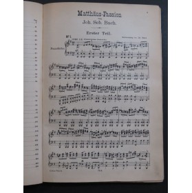 BACH J. S. Matthäus Passion St Matthieu Chant Piano